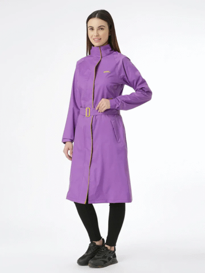 Zeel Diva Purple Trench Coat