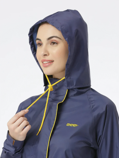 Zeel Diva Royal Blue Trench Coat