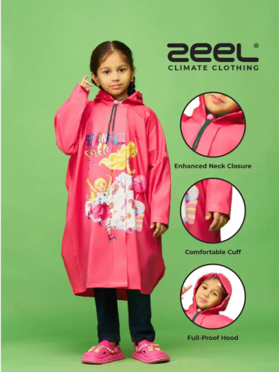 ZEEL SHINING PINK GIRLS PVC RAINCOAT